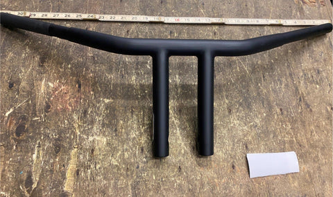 WILD 1 CHUBBY 8" PHSYCO DRAG T BAR BLACK HARLEY HANDLEBARS SOFTAIL DYNA SPORTSTE