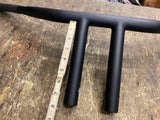 WILD 1 CHUBBY 8" PHSYCO DRAG T BAR BLACK HARLEY HANDLEBARS SOFTAIL DYNA SPORTSTE