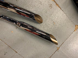 1966-1969 Slash Cut Exhaust Pipes Harley FLH Electra Glide flat side Shovelhead
