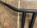 WILD 1 CHUBBY 8" PHSYCO DRAG T BAR BLACK HARLEY HANDLEBARS SOFTAIL DYNA SPORTSTE