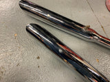 1966-1969 Slash Cut Exhaust Pipes Harley FLH Electra Glide flat side Shovelhead
