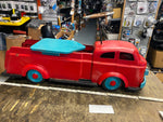 Antique 30's Pressed Steel Tin toy Ride On Wyandotte Fire Fighter Truck Vtg 31"!