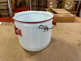 Vtg Made In USA Federal New Vogue Porcelain Enameled Ware Farmhouse Pail Bucket