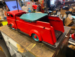 Antique 30's Pressed Steel Tin toy Ride On Wyandotte Fire Fighter Truck Vtg 31"!