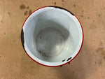 Vtg Made In USA Federal New Vogue Porcelain Enameled Ware Farmhouse Pail Bucket