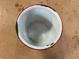 Vtg Made In USA Federal New Vogue Porcelain Enameled Ware Farmhouse Pail Bucket