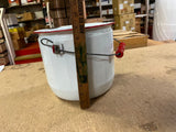 Vtg Made In USA Federal New Vogue Porcelain Enameled Ware Farmhouse Pail Bucket