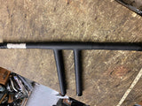 WILD 1 CHUBBY FLATLINE T BARS 12" BLACK HARLEY HANDLEBARS SOFTAIL DYNA SPORTSTER