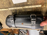 Leather Tool Bag Motorcycle fo Harley VTX 11x5 Braided Front fork Sissybar mount