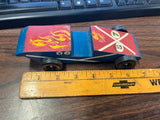 Vintage Boy Scouts BSA Pine Wood Derby Car #87 55 chevy