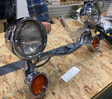 OEM Harley Spotlights Wide Rings Frenched Touring FLH Ultra classic Glide Road k