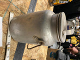 Vtg aluminum milk can Dairy Pail Jar jug Lid Handle collectible Creamer Nice!