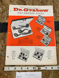 Vtg brochure Dr. Grabow Pre-Smoked Pipes DEaler advertising Display collector!