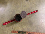 VTG Antique Red Handled Metal Potato Rice Masher Farmhouse Kitchen Primitive