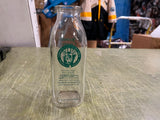 Vintage Vermont County Milk Half Liter Square Glass Bottle Shelburne Dairy
