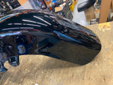 Front Fender Vivid Black Brown Stripe Harley Road Street Glide FLTR FLHX nice!