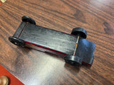 Vintage Boy Scouts BSA Pine Wood Derby Car #5 Red Flames