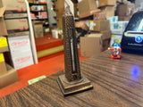 Vintage Washington Monument Souvenir Copper Metal Table Top Thermometer