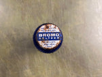 VTG Made In USA Bromo Seltzer Cobalt Blue Medicine Drug Bottle With Lid