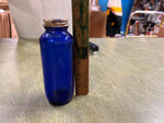 VTG Made In USA Bromo Seltzer Cobalt Blue Medicine Drug Bottle With Lid