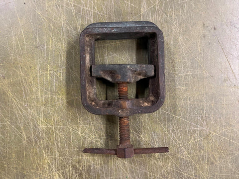 VTG Antique Early 1900s Hinge Bench Pipe Vise Clamp Plumbing Tool