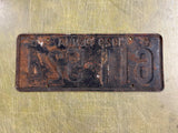 VTG Original Antique 1929 Pennsylvania License Plate 611-52A Rat Rod Man Cave