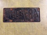 VTG Original Antique 1925 Pennsylvania License Plate 437-950 Rat Rod Man Cave