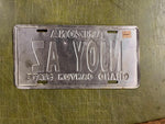 ARIZONA LICENSE PLATE NJOY AZ GRAND CANYON STATE FRONT BOOSTER SOUVENIR SIGN