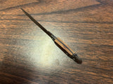 Vintage Made In Japan Western Style Mini Fixed Blade Compass Knife W/ Sheath