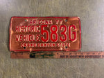 1977 Arizona Grand Canyon State HISTORIC VEHICLE Copper License Plate 583G