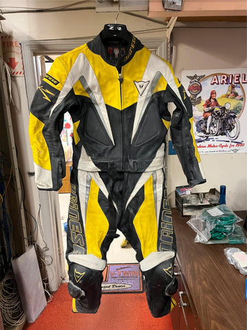 Dainese Tattoo Full Motocycle Racing Leather Suit 54 Classic Valentino Rossi's!