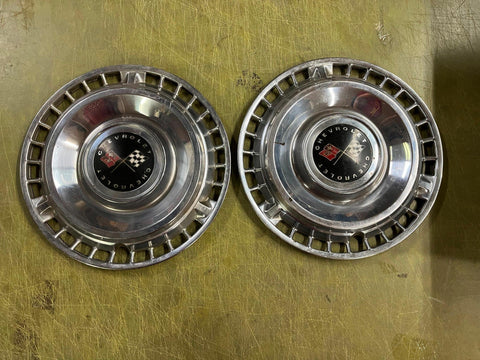 Vintage 1959-1960 Chevrolet Impala Wheel Cover Hubcaps 14" OEM Made In USA