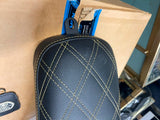 Saddleman Pro Series SDC Step Seat Backrest Gold Sport Glide 18-23 FXLR FLSB M8