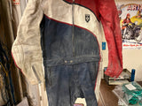 Vtg German Harro Quality Leather Motorcycle Full Racing Suit Jacket Pants 56 2PC