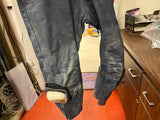 Vtg German Harro Quality Leather Motorcycle Full Racing Suit Jacket Pants 56 2PC