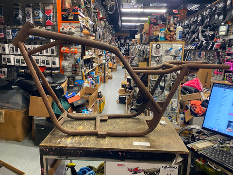 FXR Pro Street Frame Drop Seat Wide Tire Custom Harley Rubber Mount Chopper