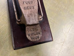 Antique Cast Iron Griffith Self Shine Foot Rest Pat. OCT 1923 Wood Mount Adverti