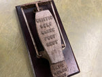 Antique Cast Iron Griffith Self Shine Foot Rest Pat. OCT 1923 Wood Mount Adverti