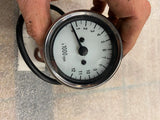 Mini Motorcycle Tachometer Gauge 12K RPM Chrome 1:4 Cable Honda Kawasaki Yamaha