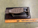 Antique Cast Iron Griffith Self Shine Foot Rest Pat. OCT 1923 Wood Mount Adverti