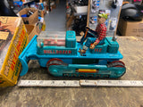 Showa Japan 60s Nomura Toy Tin Toy Magic Action Battery Op Bulldozer Orig Box!