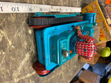 Showa Japan 60s Nomura Toy Tin Toy Magic Action Battery Op Bulldozer Orig Box!