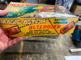 Showa Japan 60s Nomura Toy Tin Toy Magic Action Battery Op Bulldozer Orig Box!