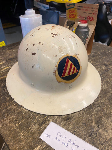 WW2 Civil Defense Air Raid Wardens Helmet 40's Military WW11 Liner US Govt Prope