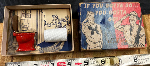 Vtg Novelty Gotta go WW2 Military Store Prank Soldier Army 1941 US Souvenir Shop