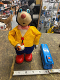 Marusan Japan 60’s Smoking PaPa Bear R/C Battery Operated Tin toy Vtg Mechanical