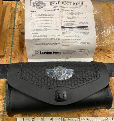 Harley 100th Anniversary Windshield Bag 2003 Fatboy Heritage Springer King NOS