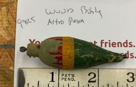 Vtg Fishing Lure Wood Bobble Altro Pesca Fisherman 1940's?