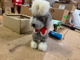 Vintage 1950s Made In Japan Cute Poodle Battery Operated Toy In Original Box