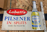 Vtg 1951 Labatts Beer Pilsner Sign Counter Display TAvern Breweriana Advertising
